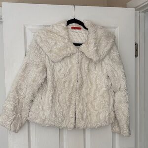 Alice + Olivia Cream Teddy Jacket